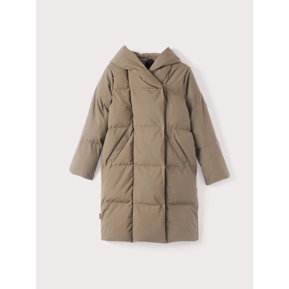 EUC $449 Frank & Oak The Hygge Puffer Coat in Taupe